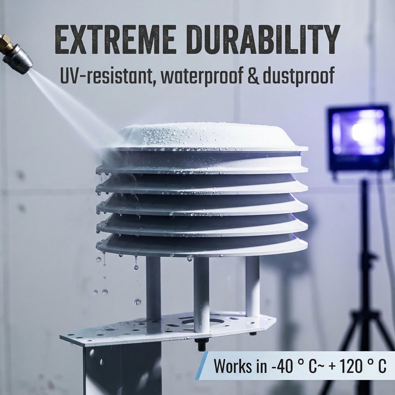 OHTS1050 extreme durability design with UV-resistant waterproof and dustproof louvered housing operating range -40°C to +120°C