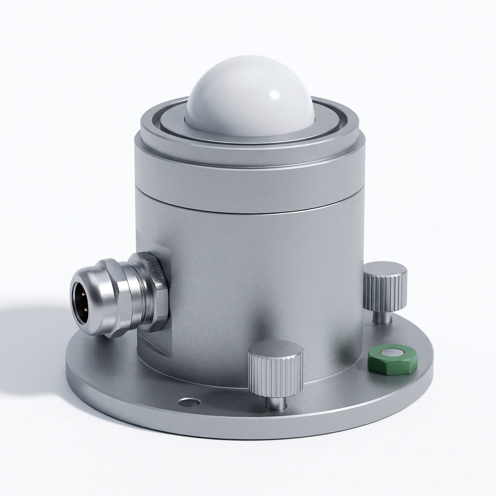 OHTS1091 Aluminum Shell Illuminance Transmitter RS485 type 45-degree product view with white dome sensor and aluminum housing