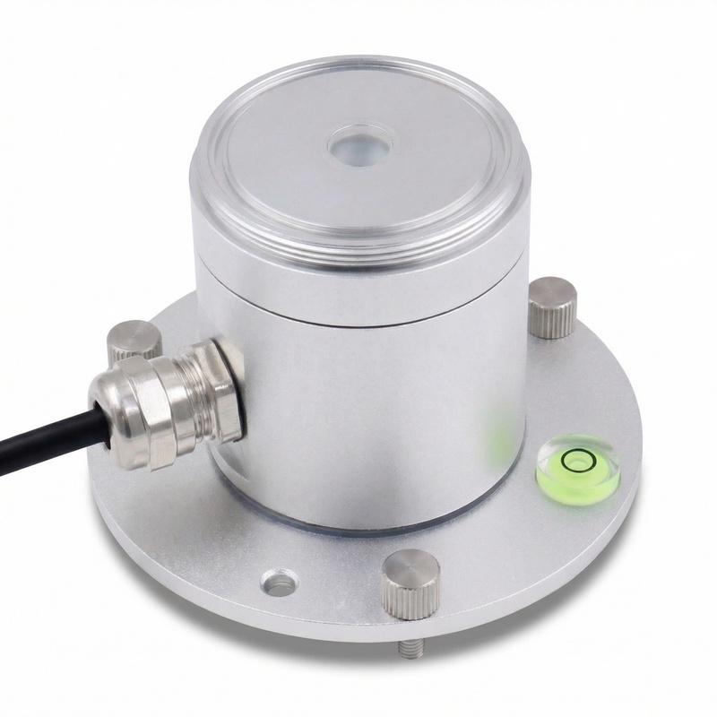 OHTS1092 Aluminum Housing UV Transmitter main product view with cylindrical aluminum enclosure mounting base and spirit level