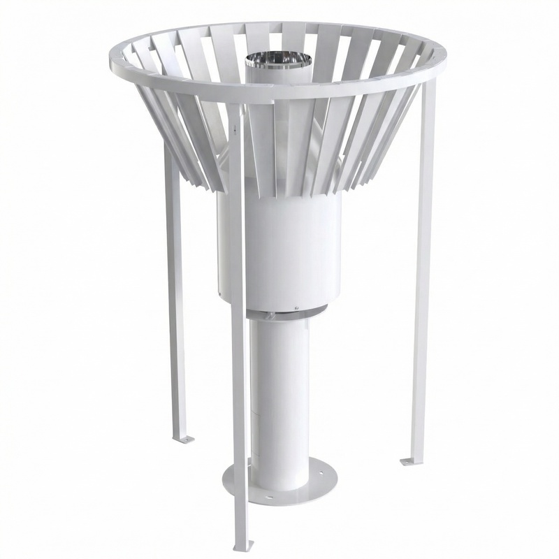 OHTS1099 Weighing Rain Gauge - Complete product overview with convex windproof structure and white background