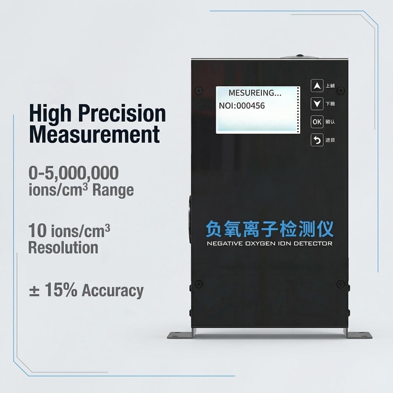OHTS1124 high precision measurement specifications with 0-5000000 ions per cubic meter range and 10 ions per cubic meter resolution