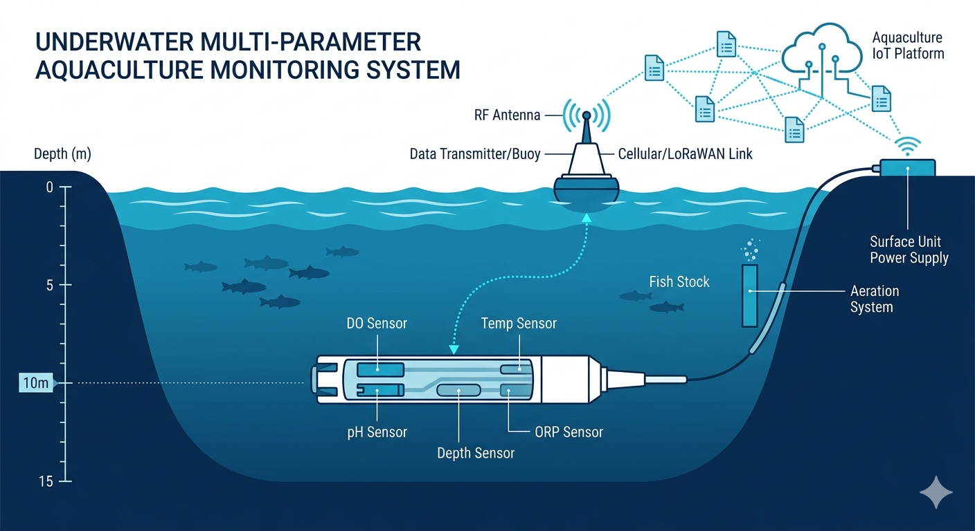 Reducing Infrastructure Costs in Aquaculture Through Multi-Parameter Monitoring