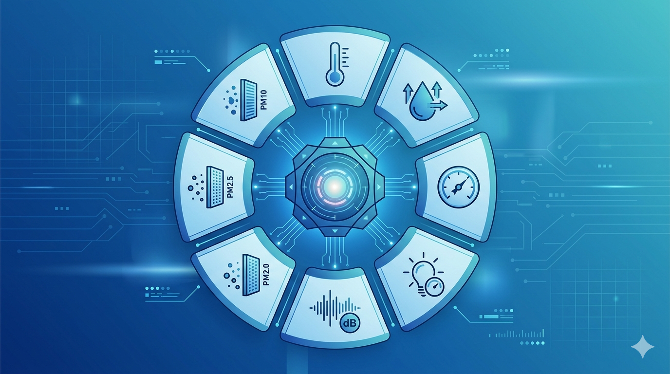 Seven parameter environmental monitoring capabilities